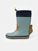 Botte de pluie bleu avec patch tête de léopard Garçon NINAGE / 25F10PG11D0C205