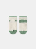 Chaussettes écrues et vertes sapin Bébé Garçon NABRAD / 25H4BGJ1SOB002