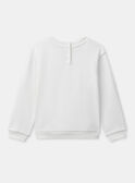 Sweat-shirt blanc imprimé "M" fleuri Fille NAETETTE / 25H2PF31SWE001