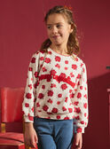 Sweat-Shirt fleuri à inscription bouclettes MOSWETTE / 25E2PFJ1SWE001