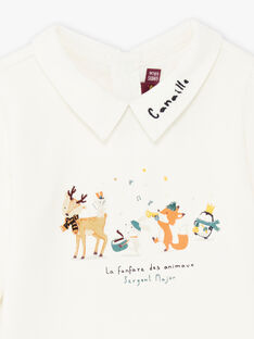 Body col chemise motif Noël fantaisie bébé garçon BAVALENTIN / 21H1BGQ1BOD001