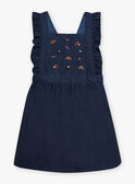 Robe en jean à motifs brodés enfant fille CARLETTE / 22E2PF71CHSP274