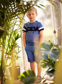 T-shirt bleu indigo enfant garçon CINOAGE / 22E3PGK2TMC703