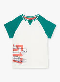 T-shirt écru motif graphique enfant garçon COTICHAGE / 22E3PGM2TMC001