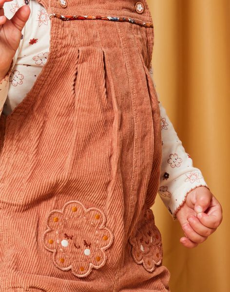 Barboteuse en velour camel rosé DAGIGI / 22H1BFF1SACI820
