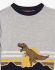 Pull à motif dinosaure gris DAFOULAGE / 22H3PGD1PUL943
