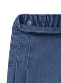Jupe-short en jean bleu mi-plissée Fille NOSKORETTE / 25H2PFP1JPSP269