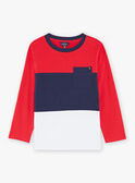 T-shirt à rayures rouge, blanc et bleu marine FRIXOLAGE3 / 23E3PGB2TML506