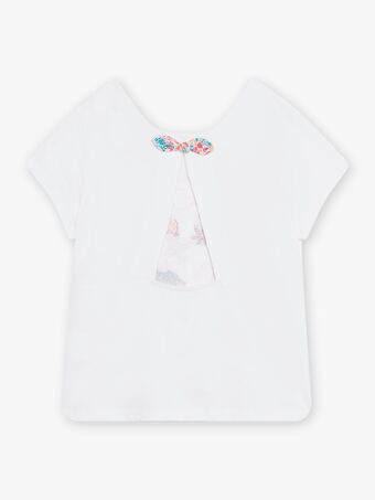 T-shirt écru détail nud imprimé dos enfant fille CIETIETTE / 22E2PFV1TMC001