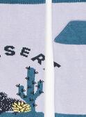 Chaussettes basses lilas à Jacquard fantaisie désert FLANAGE / 23E4PGO1SOBH700