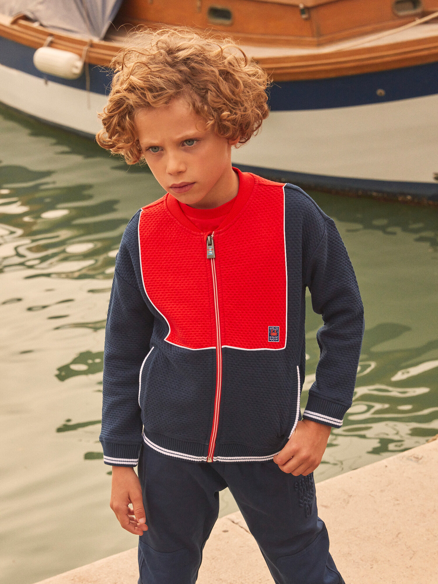 Gilet Rouge Garcon Sergent Major