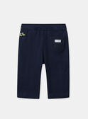 Pantalon bleu foncé à broderie tour eiffel Bébé Garçon NAKARL / 25H1BGQ1PANC209