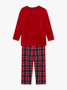Ensemble pyjama en velours rouge à motifs Noël enfant garçon BODILAGE / 21H5PGI1PYJF528