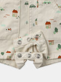 Salopette écrue imprimée Bébé Garçon NABASTIEN / 25H1BGJ1SAC002