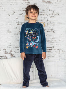 Pyjama bleu motif créatures marines enfant garçon BEMERAGE / 21H5PG62PYJ714