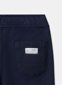 Pantalon bleu foncé à broderie tour eiffel Bébé Garçon NAKARL / 25H1BGQ1PANC209