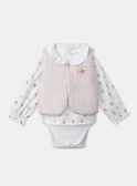 Ensemble de jour pantalon+ body blouse+ gilet sans manche MONICA / 25E0CF21ENS000