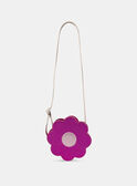 Sac fleur rose fuschia pailletés à bandoulière Fille NABAGUETTE / 25H4PFJ1BES304