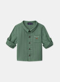 Chemise verte sapin Bébé Garçon NABEN / 25H1BGJ1CHMG625