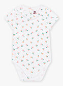 Body écru imprimé pêche bébé fille CAPATRICIA / 22E1BFM1BOD001