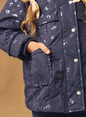 Parka 3 en 1 bleu foncé imprimé léopard Fille NINARETTE / 25H2PFE2PAR705