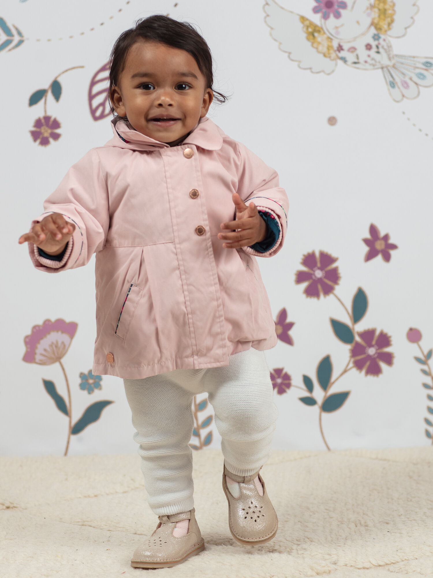 Imperm able rose avec doudoune int gr e b b fille Fille