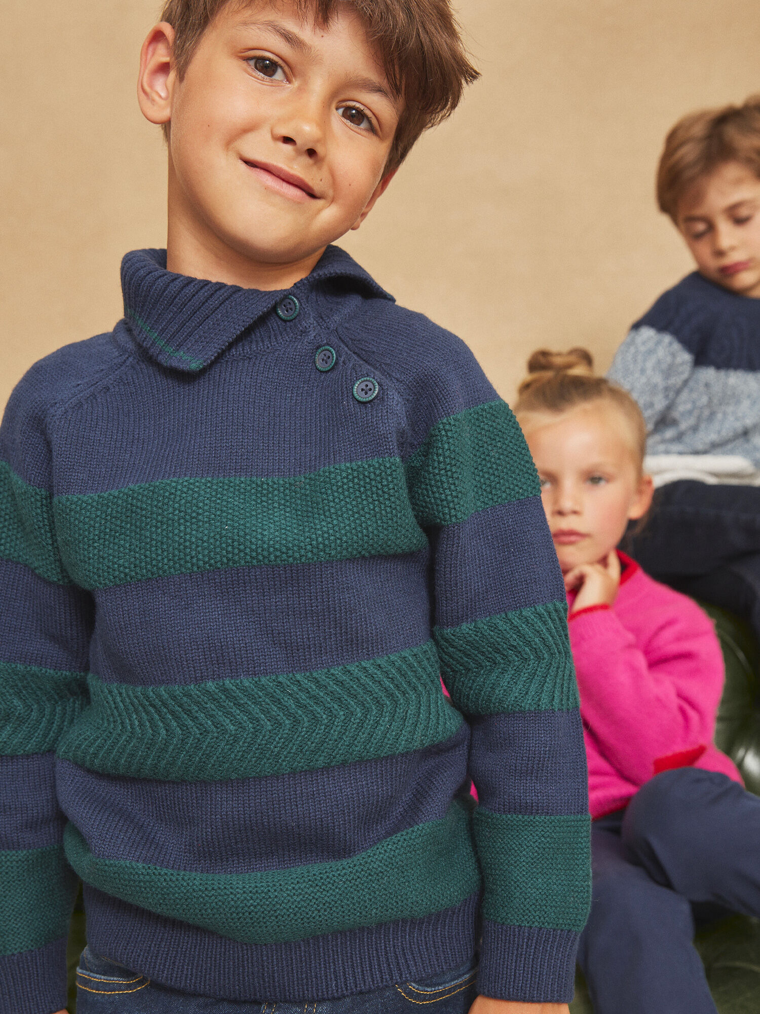 Pull vert on sale garcon