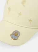 Casquette jaune brodée palmiers  MLACAPAGE / 25E4PGK1CHA104