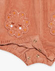 Barboteuse en velour camel rosé DAGIGI / 22H1BFF1SACI820