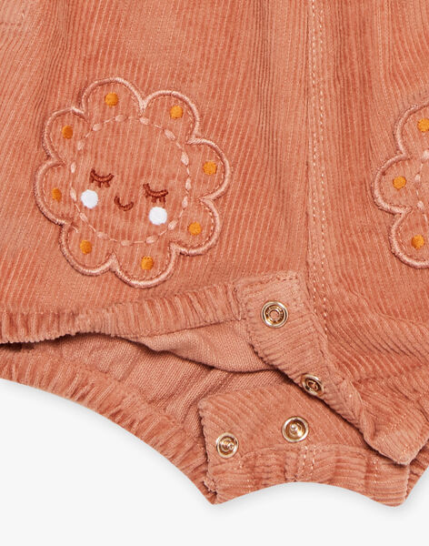 Barboteuse en velour camel rosé DAGIGI / 22H1BFF1SACI820
