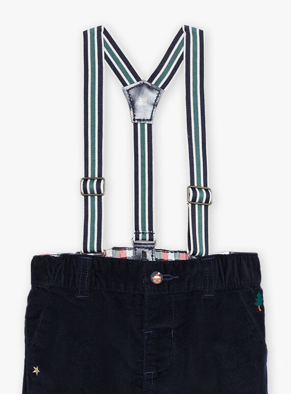 Pantalon en velours à bretelles ajustables DAWALLON / 22H1BG61PANC205