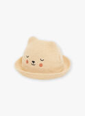 Chapeau naturel chiné en tricot de jersey FATHEO / 23E4BGP1CHAA010