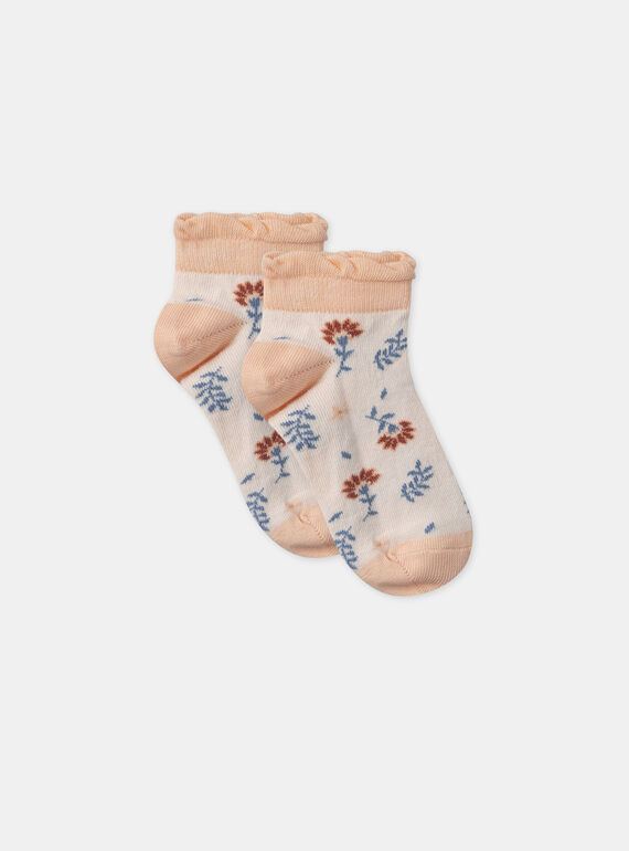 Chaussettes jacquard fleurs MLOCHOETTE / 25E4PFP1SOBD300