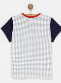 Tee shirt manches courtes bleu - blanc NEMOUAGE / 18E3PGG1TMC616
