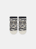 Chaussettes jacquard tête de tigre  MRATIGRAGE / 25E4PGR1SOB005