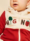 Haut de jogging rouge et vanille à capuche Mignon FACYR / 23E1BGB1JGH114