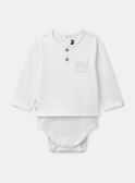 Body blanc à manches longues Bébé Garçon NAKRIS / 25H1BGQ1BOD009