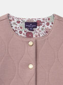 Cardigan rose pâle matelassé Bébé Fille NAEVELINE / 25H1BFL1CAR303