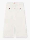 Jean wide legs écru enfant fille CILOUETTE / 22E2PF81PAN001