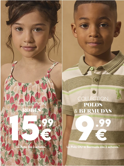 Sergent Major - 15.99€ la robe dès 2 achetées et 9.99€ le polo ou le bermuda dès 2 achetés